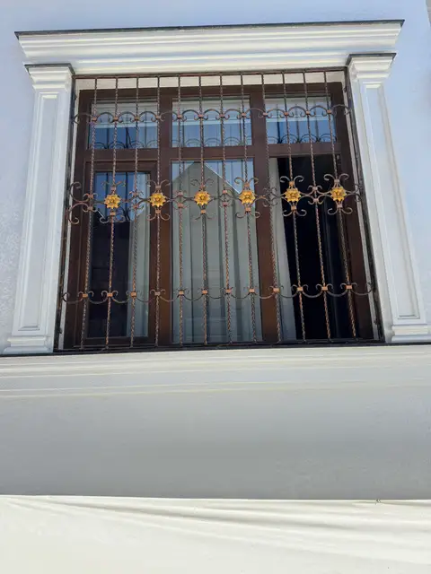 Hand-made iron window grilles installed in Tashkent — No. 081