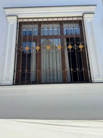 Hand-made iron window grilles installed in Tashkent — No. 081