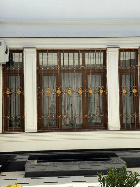 Hand-made iron window grilles installed in Tashkent — No. 086